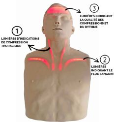 Mannequin de formation avec lumières rouge