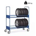 Photo : Chariot Pneu 2 Niveaux L. 1540 × l. 670 × h. 1725 mm