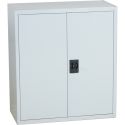 Photo : Armoire basse de bureau Gris RAL 7035 - 80 x 40 x 90 cm