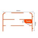 Photo : Barrière de Chantier diamètre 25 mm personnalisable Rouge - Blanche - Sans