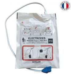 Electrode Defibrillateur pré-connectée pour adultes FRED PA-1 Schiller