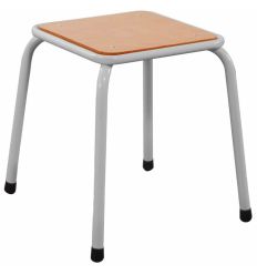 Tabouret scolaire gris hauteur 45 cm