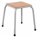 Photo : Tabouret scolaire Gris - RAL 9006 - Sans