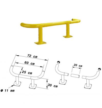 Arceau de protection pour rack 60 cm époxy