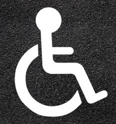 Marquage au sol thermocollé logo handicapé