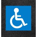 Photo : Thermocollé logo handicapé fond bleu 750 x 750 mm