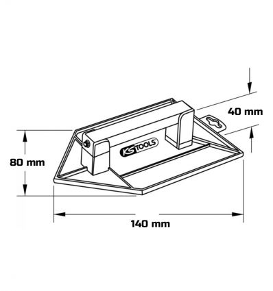 Taloche angle en plastique 140 x 80 mm