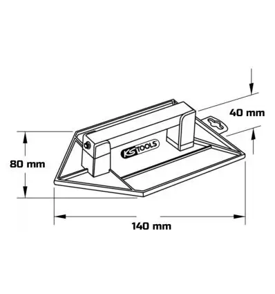 Taloche angle en plastique 140 x 80 mm