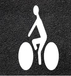 Symbole Thermocollé Homme à Vélo