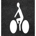 Photo : Symbole Thermocollé Homme à Vélo Positif 640 x 400 mm
