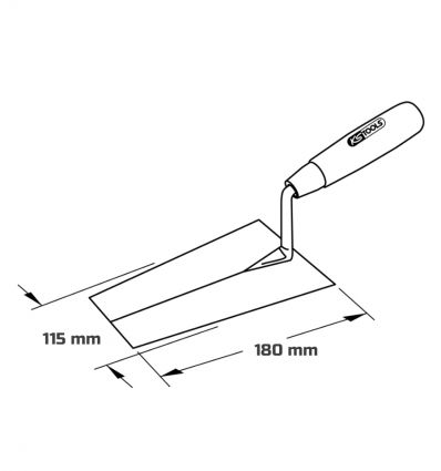 Truelle bout carrée 180 mm