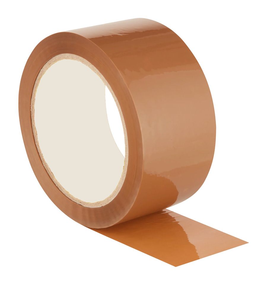 Ruban adhésif d'emballage polypropylène havane 28µ - rouleau adhésif marron  48 mm x 100 m - Carton