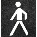 Photo : Thermocollé Sigle piéton Piéton sens de la marche à gauche 1000 x 551 mm