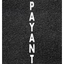 Photo : Thermocollé sigle "PAYANT" Positif 1850 x 180 mm