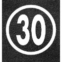 Photo : Thermocollé Zone 30 Limitation de vitesse rond ⌀ 1000 mm