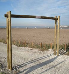 Limiteur Hauteur Parking en Bois