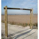 Photo : Portique Fixe Parking en Bois Non - Non - Non