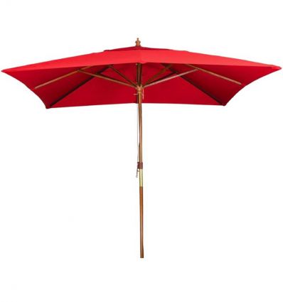 Parasol carré professionnel rouge 2,5 m