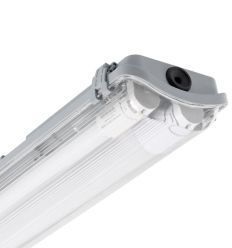 Réglette LED Étanche 1500 mm avec 2 tubes LED T8 Connexion Latéral IP67 130 lm/W