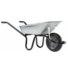 Brouette Haemmerlin 100L travaux lourds roue gonflée galva