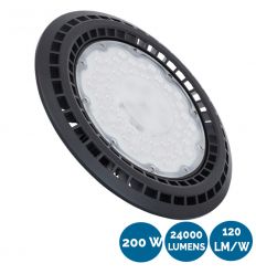 Cloche LED Industrielle UFO 200W IP65 120 lm/W 24000 lumens