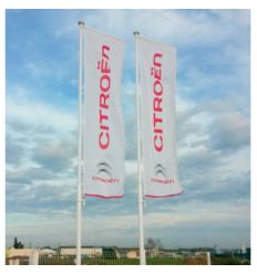 Drapeau vertical type bannière pour potence personnalisable