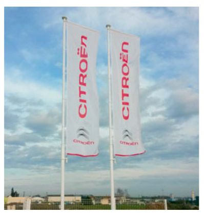 Drapeau vertical type bannière pour potence personnalisable