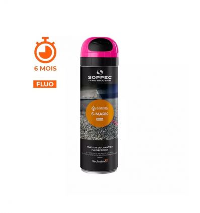 Traceur de chantier temporaire S Mark cerise fluorescent
