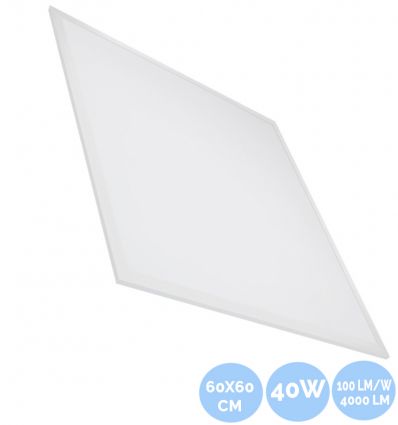 Panneau LED 600x600 mm Non Dimmable 40W 100 lm/w UGR19 4000 lm