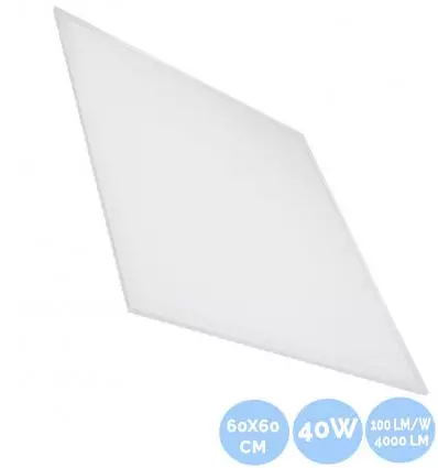 Panneau LED 600x600 mm Non Dimmable 40W 100 lm/w UGR19 4000 lm
