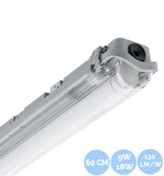 Réglette LED Étanche 60 cm sans tube T8 intégré connexion latérale