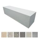 Photo : Banc monobloc béton extérieur pour collectivités Gris brut - 50 cm