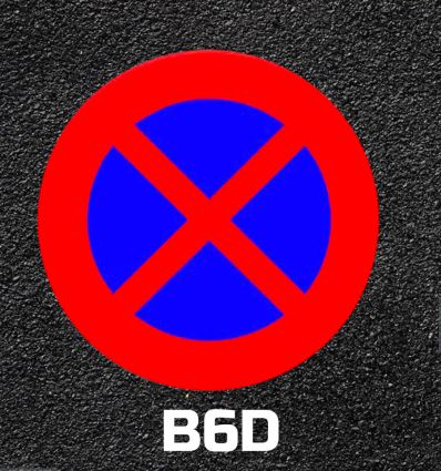 Signalisation thermocollée panneau B6D