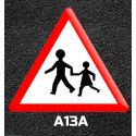 Photo : Thermocollés Panneaux routiers de type A et AB Panneau A13A - 1000 x 1000 mm