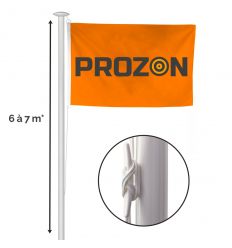 Mât drapeau 6m et 7m standard en aluminium