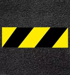 Ligne de sécurité jaune et noir thermocollé