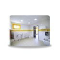 Photo : Miroir de collectivité Incassable sans cadre 400 x 400 mm - Sans