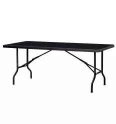 Table rectangulaire pliante noire