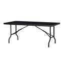 Photo : Table rectangulaire pliante noire