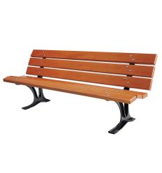 Banc de ville bois et fonte 6 lames