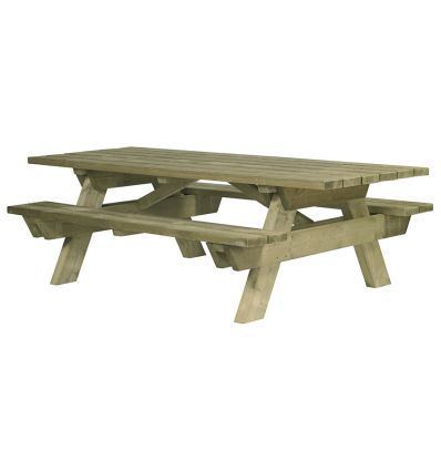 Table de pique-nique en pin à poser