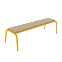 Photo : Banc école primaire sans dossier 120 cm - Mélaminé - T4 - Hauteur d'assise 38 cm