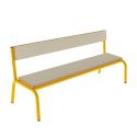Photo : Banc école primaire avec dossier 120 cm - Mélaminé - T4 - Hauteur d'assise 38 cm
