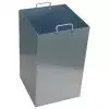 Seau en acier galvanisé 51 litres pour poubelle en bois