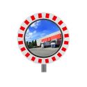 Photo : Miroir Routier Encadré rouge et blanc Incassable - vision 90° Plexiglas - Garantie 3 ans - Ø 400 mm - Distance : 6 m