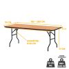Les dimensions de la table pliante bois