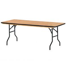 table en bois pliante en position debout