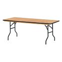 Photo : Table bois exotique pliante rectangulaire 183 cm
