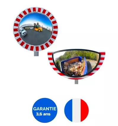 Miroir extérieur encadré incassable - vision 180°