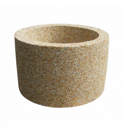 Jardinière en béton ronde